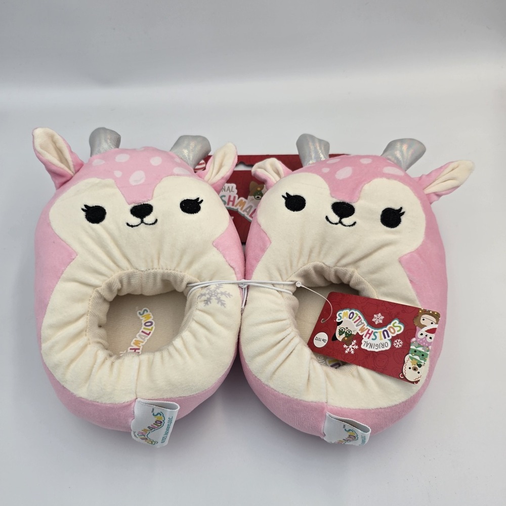 Squishmallows Jazwares Slippers Falala the Pink Deer Ch 11/12 NEW w/tag Youth